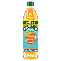 Iceland Robinsons Orange No Added Sugar Squash PMP 750ml offer