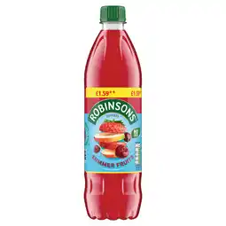 Iceland Robinsons Summer Fruits No Added Sugar Squash PMP 750ml offer