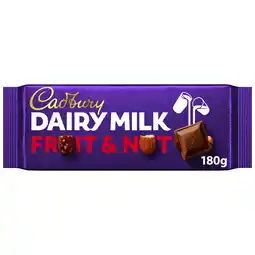 Iceland Cadbury Dairy Milk Fruit and Nut Chocolate Bar 180g offer