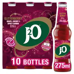 Iceland J2O Glitterberry Grape, Cherry & Spice Flavour Fruit Blend 10 x 275ml offer