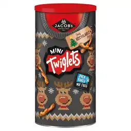 Iceland Jacob's Twiglets Original Baked Snacks Christmas Tub 200g offer