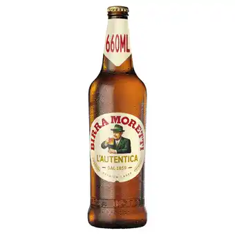Iceland Birra Moretti Premium Lager Beer Bottle 660ml offer