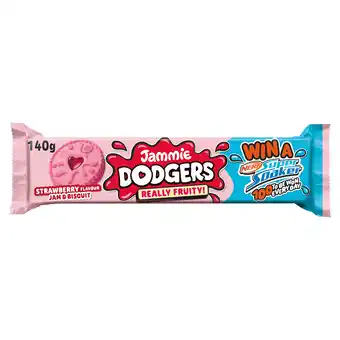 Iceland Jammie Dodgers Strawberry Flavour Jam & Biscuit 140g offer
