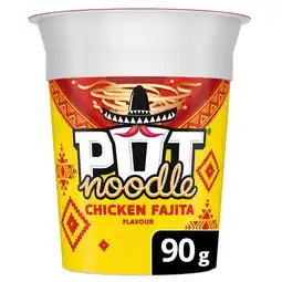 Iceland Pot Noodle Standard Snack Pot Chicken Fajita 90 g offer
