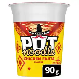 Iceland Pot Noodle Standard Snack Pot Chicken Fajita 90 g offer