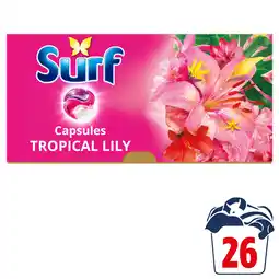 Iceland Surf 3 in 1 Laundry Washing Detergent Capsules Tropical Lily 26 washes offer
