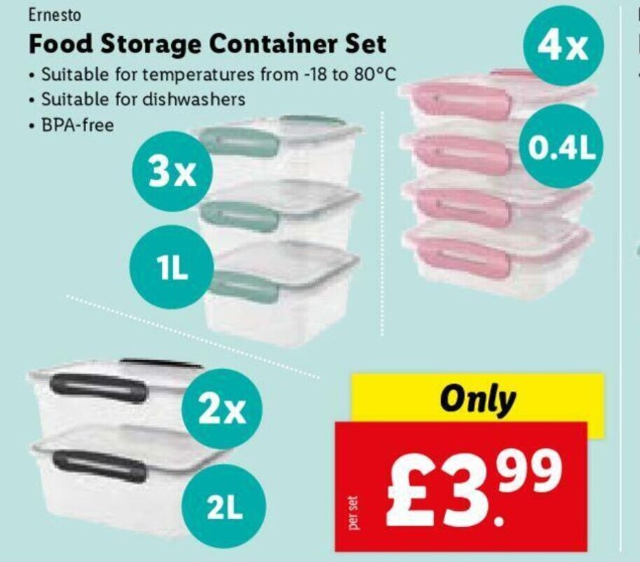 Ernesto Food Storage Container offer at Lidl