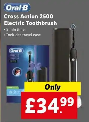 Lidl Oral B Cross Action 2500 Electric Toothbrush offer