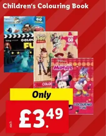 Lidl Childrem's Colouring Book offer