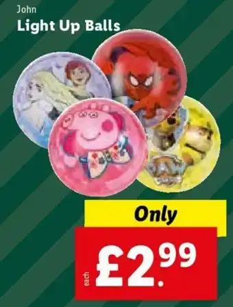 Lidl John Light Up Balls offer