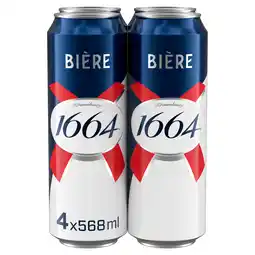 Iceland Kronenbourg 1664 Biere Beer Lager 4x568ml Pint Can offer