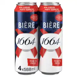 Iceland Kronenbourg 1664 Biere Beer Lager 4x568ml Pint Can offer