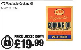 Booker Wholesale KTC Vegetable Cooking Oil offer