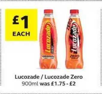 SuperValu Lucozade - Lucozade Zero 900ml offer