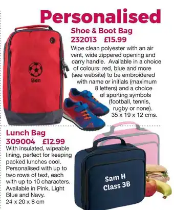 Mulberry Bush Personalised Shoe & Boot Bag Lunch Bag offer