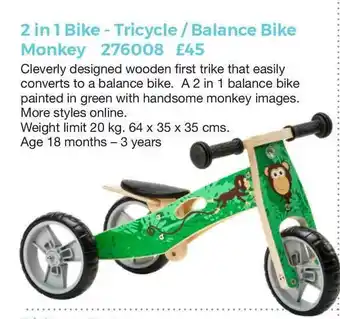 Mulberry Bush 2 In 1 Bike - Tricycle - Balance Bike Monkey offer