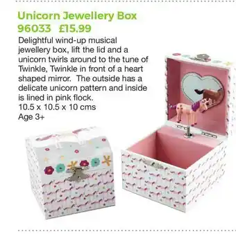 Mulberry Bush Unicorn Jewellery Box offer