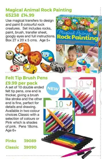 Mulberry Bush Magical Animal Rock Painting , Felt Tip Brush Pens offer