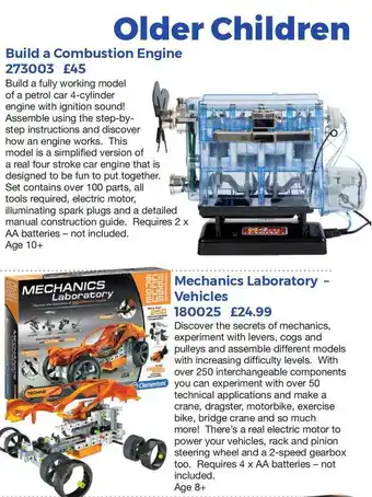 Mulberry Bush Build A Combustion Engine , Mechanics Laboratory Vehicles offer