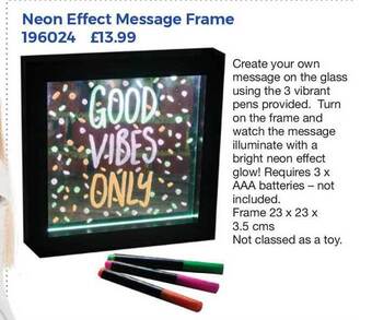 Neon Effect Message Frame