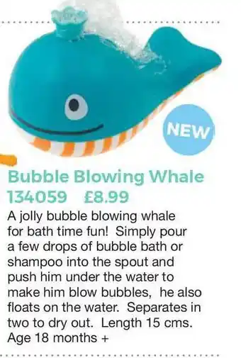Mulberry Bush Bubble Blowing Whale offer