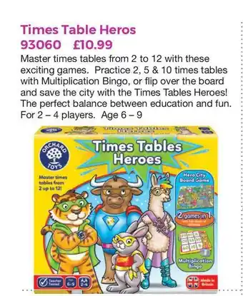 Mulberry Bush Times Table Heros offer