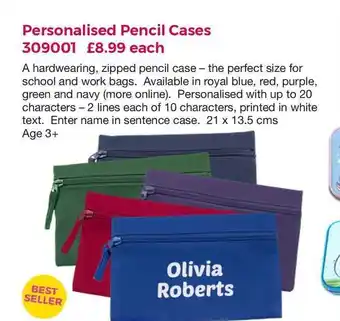 Mulberry Bush Personalised Pencil Cases offer