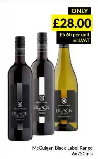 Musgrave MarketPlace McGuigan Black Label Range offer