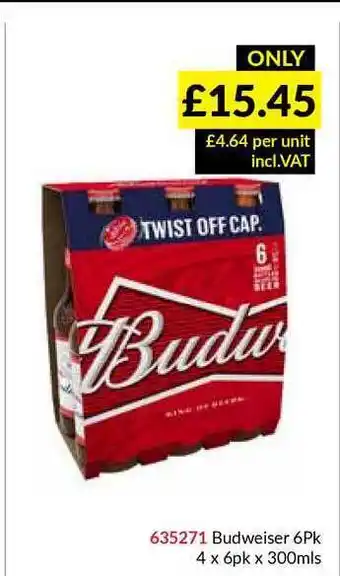 Musgrave MarketPlace Budweiser 6Pk offer