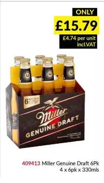 Musgrave MarketPlace Miller Genuine Draft 6Pk offer