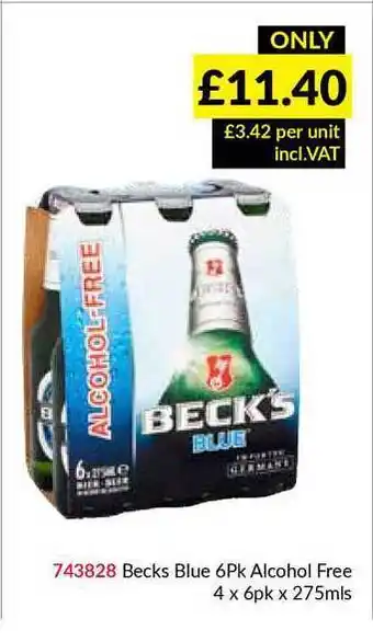Musgrave MarketPlace Becks Blue 6PK Alcohol Free offer