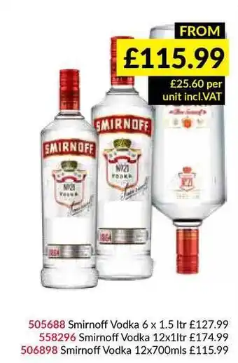 Musgrave MarketPlace Smirnoff Vodka offer