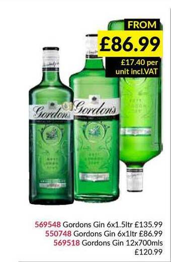 Musgrave MarketPlace Gordons Gin offer