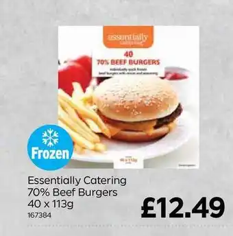 Bestway Essentially Catering Beef Burgers offer