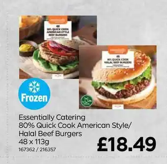 Bestway Quick Cook American Style - Halal Beef Burgers offer