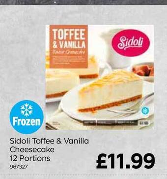 Bestway Sidoli Toffee & Vanilla Cheesecake offer