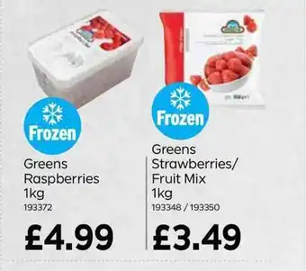 Bestway Greens Raspberries Green Strawberries-Fruit Mix offer