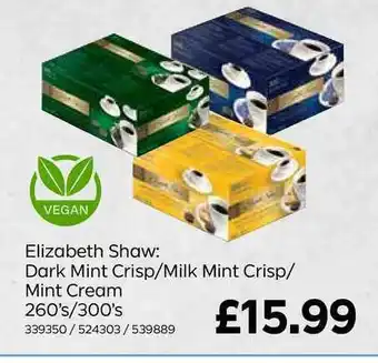 Bestway Elizabeth Shaw Dark Mint Crisp-Milk Mint Crisp- Mint Cream offer