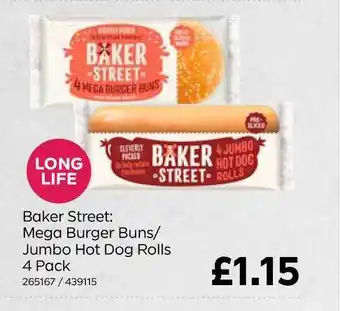 Bestway Baker Street Mega Burger Buns-Jumbo Hot Dog Rolls offer