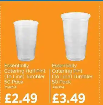 Bestway Essentially Catering Half Pint Tumbler Essentially Catering Pint Tambler offer
