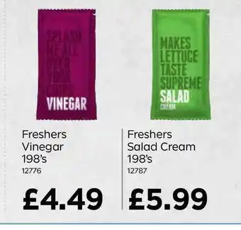 Bestway Freshers Vinegar Fresher Salad Cream offer