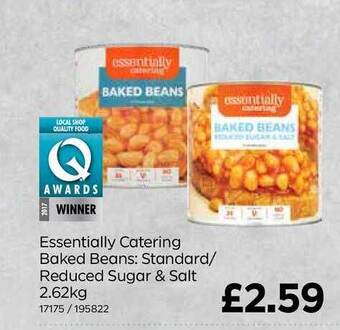 Bestway Essentially Catering Baked Beans Standard-Reduced Sugar & Salt offer