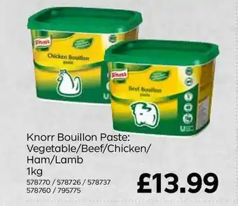 Bestway Knorr Bouillon Paste Vegetable-Beef-Chicken-Ham-Lamb offer
