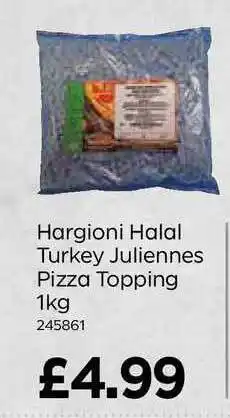 Bestway Hargioni Halal Turkey Juliennes Pizza Toping offer