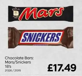 Bestway Chocolate Bars Mars-Snickers offer