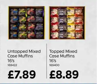 Bestway Untopped Mixed Case Muffins Topped Mixed Case Muffins offer