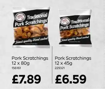 Bestway Pork Scratchings 12 X 80g Pork Scratching 12 X 45g offer