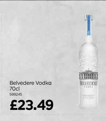 Bestway Belvedere Vodka offer