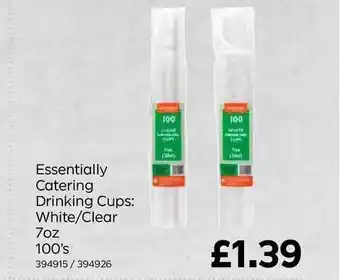Bestway Essentially Catering Drinking Cups White-Clear offer