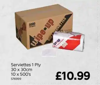 Bestway Serviettes 1Ply Wipe-Up offer